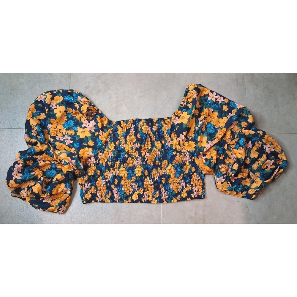New Live 4 Truth Floral Crop Top Ruffle Sleeves XL Girly Brunch Vacation Resort - Picture 6 of 10
